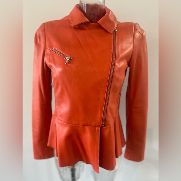Danier  Burnt Orange Leather Jacket - Picture 3 of 8
